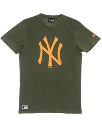 KTZ - Tops ,Groen ,Katoen Yankees Logo Tee/Khaki - Lyst