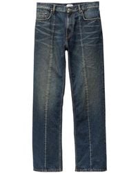 Versace - Distressed Rechte Jeans - Lyst
