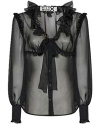 John Richmond - Uwp26101Bl Blouse - Lyst