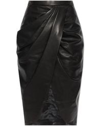 Balmain - Leather Skirts - Lyst