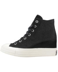 Converse - Schoenen ,Zwart ,Wig Platform Sneakers - Lyst