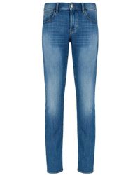 Armani Exchange - Slim indigo denim jeans per uomo - Lyst