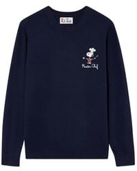 MC2 Saint Barth - Truien & Vesten ,Blauw ,Wol Snoopy Master Chef Mini 61 Trui - Lyst