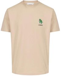 Iceberg - Slim Fit T-Shirt Van Stretch Katoenjersey Met Dinosauruspatch - Lyst