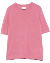Weekend by Maxmara - Truien & Vesten ,Roze ,Gebreide Top Met Ronde Hals - Lyst