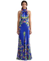 Saloni - Michelle Silk Dress - Lyst