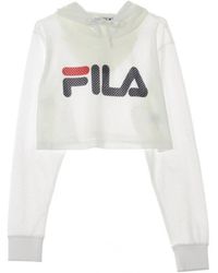 Fila - Hoodies & Sweatvesten ,Wit ,Kort Lichtgewicht Hoodie Met Hoodie - Lyst