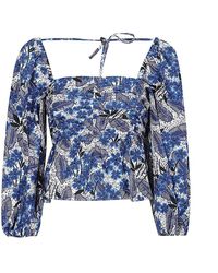 Weekend by Maxmara - Baumwollrüschen kurztop bootsausschnitt - Lyst