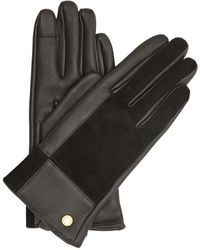 Barbour - Dunswell Leren Patchwork Handschoenen - Lyst