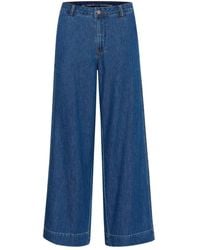 My Essential Wardrobe - Wijde Pijp Medium Wash Jeans - Lyst