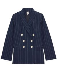 Ines De La Fressange Paris - Ezio Jacke Aus Marineblauer Leinenmischung - Lyst