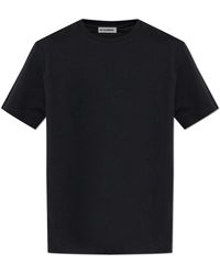 Jil Sander - Tops ,Zwart ,Katoen T-Shirt Met Logo - Lyst