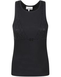 Ganni - Sleeveless Tops - Lyst