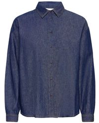 Ichi - Overhemden ,Blauw ,Denim Denim Shirts - Lyst