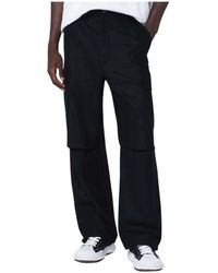 DARKPARK - Broeken ,Zwart ,Wol Zwarte Wollen Broek - Lyst