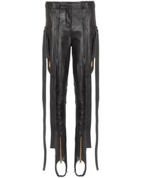 Balmain - Cargohose Aus Leder - Lyst