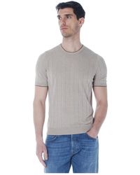 Gran Sasso - Seiden-Kurzarmpullover Mit Strukturmuster - Lyst