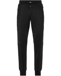 Philipp Plein - Broeken ,Zwart ,Katoen Tracksuit Pants Biker Cut - Lyst