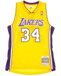 Mitchell & Ness - Nba Swingman Jersey No. 34 Shaquille O'Neal 1999-00 Los Angeles Lakers Home - Lyst
