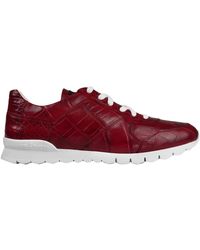 Kiton - Krokodillenleren Sneakers Met Reliëf - Lyst