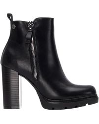 Refresh - Schwarze Stiefeletten Mit Doppelreißverschluss - Lyst