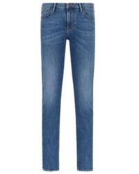 Emporio Armani - Jeans slim fit 5 tasche in denim - Lyst