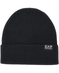 EA7 - Ribbed Beanie - Lyst