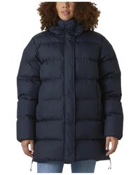 Helly Hansen - Jassen ,Blauw ,Leer Amelia Jas Waterdicht Geïsoleerd Lichtgewicht Met Capuchon - Lyst