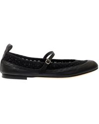 Agl Attilio Giusti Leombruni - Schoenen ,Zwart ,Zwarte Leren Ballerina Schoenen Mesh Band - Lyst