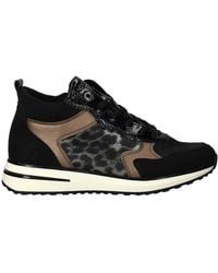 Remonte - Schoenen ,Veelkleurig ,Zwarte Hoge Sneaker Met Warme Voering - Lyst