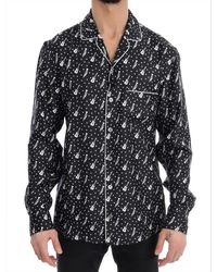 Dolce & Gabbana - Camicia casual in seta con stampa jazz - Lyst