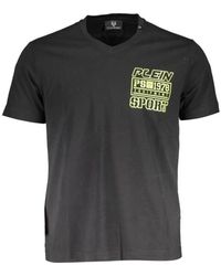 Philipp Plein - Logo-Print V-Neck T-Shirt - Lyst
