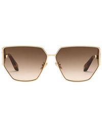 Roberto Cavalli - Accessoires ,Bruin ,Mirror Snake Zonnebrillen - Lyst