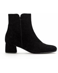 Gabor - Schwarze samt stiefeletten mit eckiger spitze - Lyst