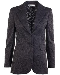 Ermanno Scervino - Zwarte Kanten Blazer - Lyst