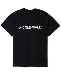 A_COLD_WALL* - Magliette con logo essenziale nera - Lyst