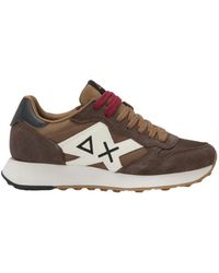 Sun 68 - Sneakers Van Nylon En Suède Met Leren Details - Lyst
