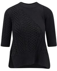 Sacai - Round-Neck Knitwear - Lyst
