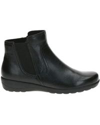 Caprice - Schwarze geschlossene booties stiefeletten - Lyst