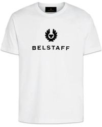 Belstaff - Magliette in cotone con logo phoenix - Lyst