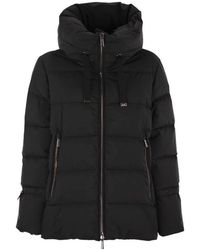 Moorer - Jassen ,Zwart ,Polyester Gadia Stp Hooded Down Jacket - Lyst
