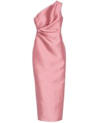 Solace London - Rosa One-Shoulder Maxikleid - Lyst