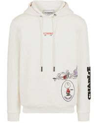 Iceberg - Vanilla Slim Fit Hoodie Met Fridge Print En Logo - Lyst