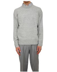 HUGO - Truien & Vesten ,Grijs ,Wol Hercole Crew Neck Sweater - Lyst