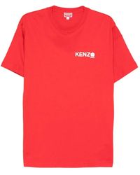 KENZO - Rood Bloemenprint T-Shirt - Lyst