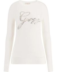 Guess - Truien & Vesten ,Rondgebreide Trui Met Ronde Hals - Lyst