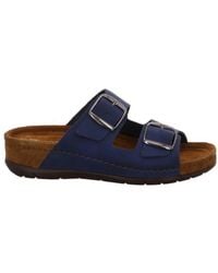 Rohde - Blaue Slide-Sandale Mit Memory-Fußbett - Lyst