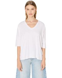 Berenice - Tops ,Wit ,Katoen Tevaailes Wit T-Shirt Met Vleugels Op De Rug - Lyst