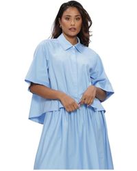 EST'SEVEN - Overhemden ,Blauw ,Denim Alijah Blouse Rnbw - Lyst