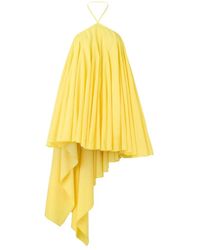 Jacquemus - Kleedjes ,Geel ,Katoen Triangle Mini Jurk - Lyst